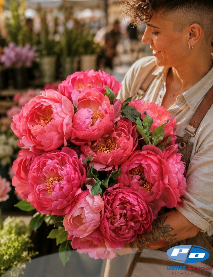 Peony: 20 Pink Hawaiian Coral 5/8 eyes